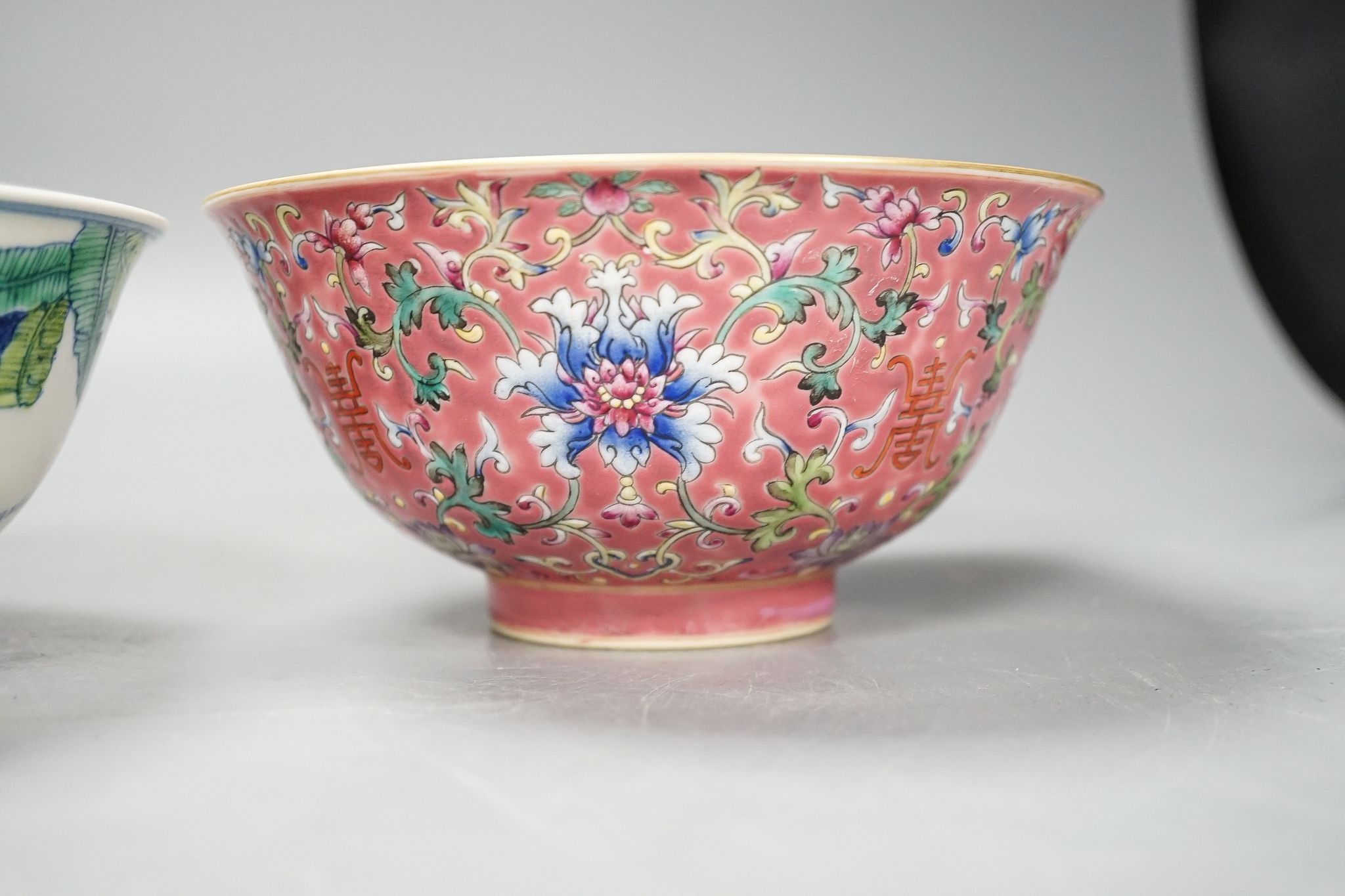 Two Chinese porcelain bowls, largest 15cm diameter